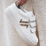 Basket femme blanche creepers à scratch - CL70 WHITE - Casualmode.fr