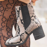 Bottines femme motif taupe à talon - Carla - Casualmode.fr