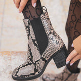 Bottines femme motif taupe à talon - Carla - Casualmode.fr