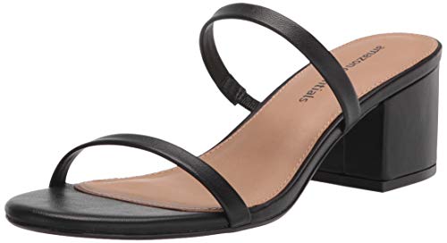 Amazon Essentials Sandales Deux Lanières, Noir, coloris noir, vue principale