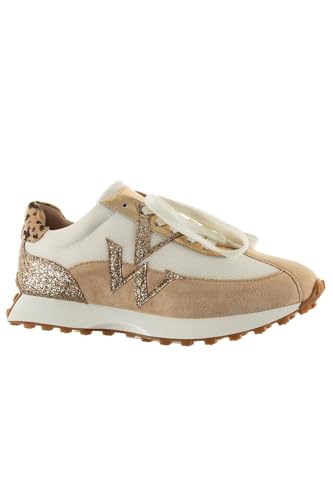 Vanessa Wu Chaussures basses faustine, Beige, vue de profil