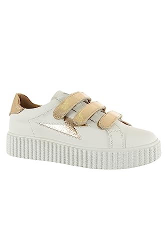 Vanessa Wu Chaussures basses marilou, Or, vue de profil