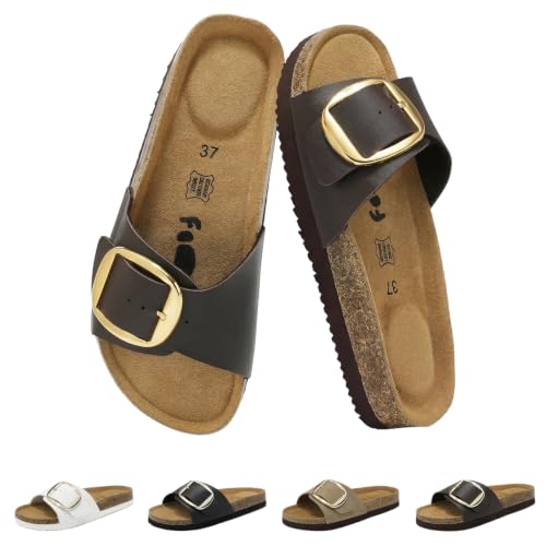 chetoria Nu-pieds Cuir Véritable Semelle, vue de profil