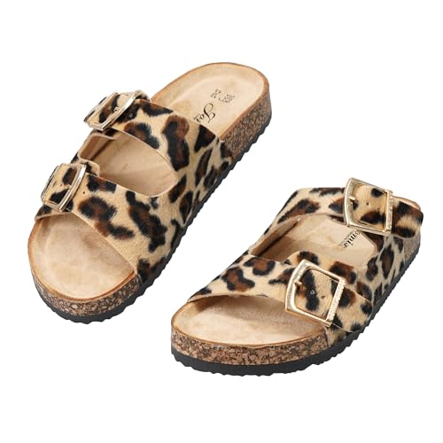 CLEIKS Sandales Liège Motif Antidérapantes, Beige, vue de profil