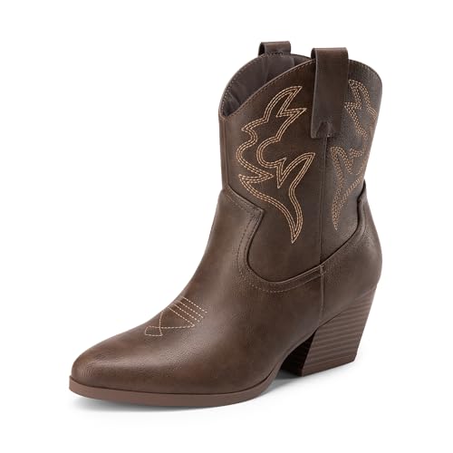 DREAM PAIRS Santiags Western Courtes Talon, vue principale