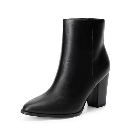 DREAM PAIRS Bottines avec Talon Bloc, Noir, coloris noir, vue principale