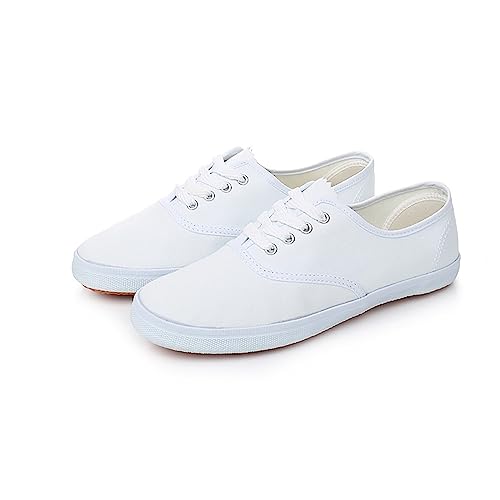 Baskets classiques en toile, Blanc, vue de profil