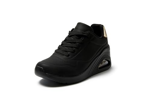 JOMIX Baskets de Marche Compensées, Noir, vue de profil