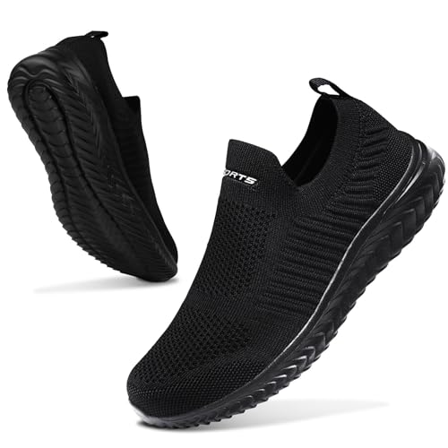 Littleplum Baskets Respirantes Slip on, Noir, vue de profil