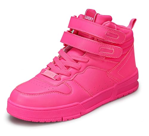LUCKY STEP Baskets Montantes Scratch, Rose, vue de profil