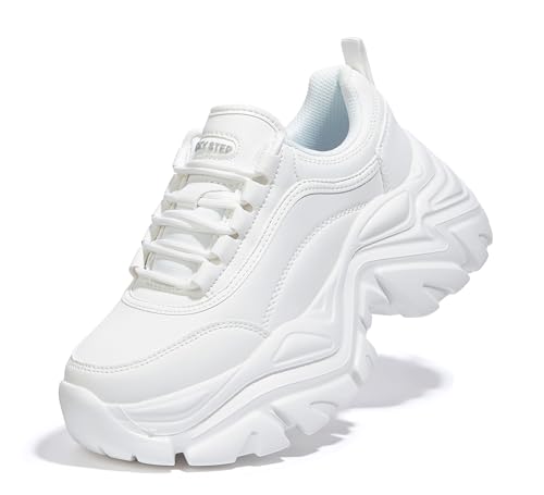 LUCKY STEP Baskets Grosses, Blanc, coloris blanc, vue principale