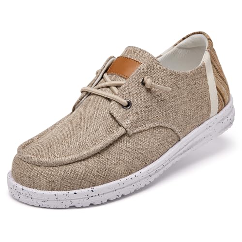Myzmnk Baskets en Toile Slip, Marron, vue de profil