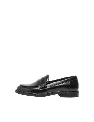 ONLY Mocassins Noos en polyuréthane, Noir, vue de profil