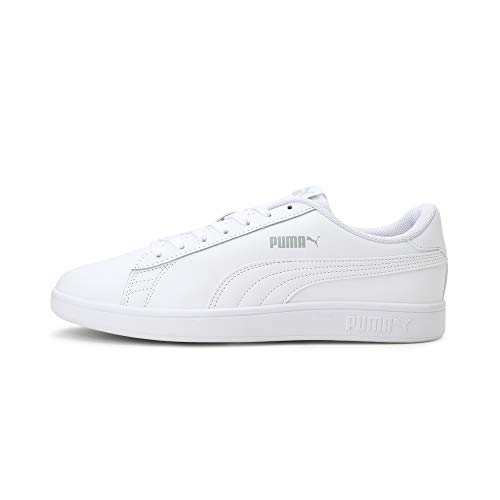 PUMA Baskets Smash Mixte, Blanc, vue de profil