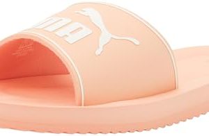 Puma Purecat 2.0 sandales à enfiler rose et blanc, vue de profil