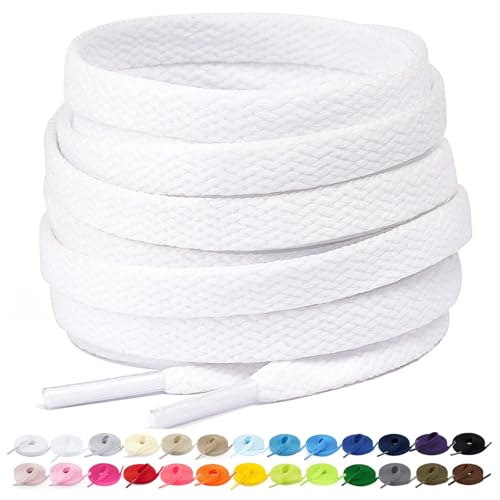 Stepace Baskets Lacets Plats, Blanc, vue de profil