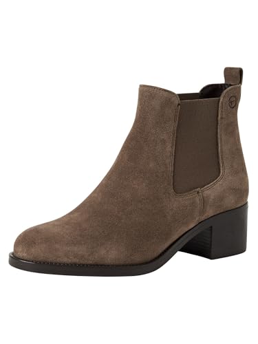 Tamaris Bottines pour en daim, Taupe, vue de profil