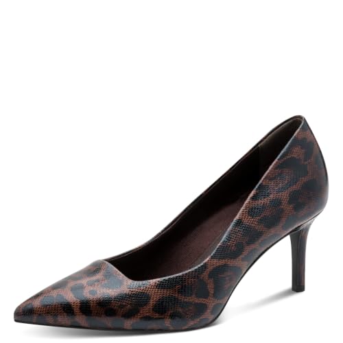 Tamaris Escarpins Talon Aiguille, Marron, vue de profil