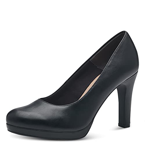 Tamaris Escarpins talon bloc, Noir, vue de profil
